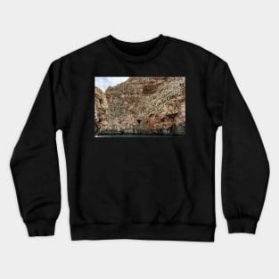 Rocky edges near Blue Grotto Crewneck Sweatshirt